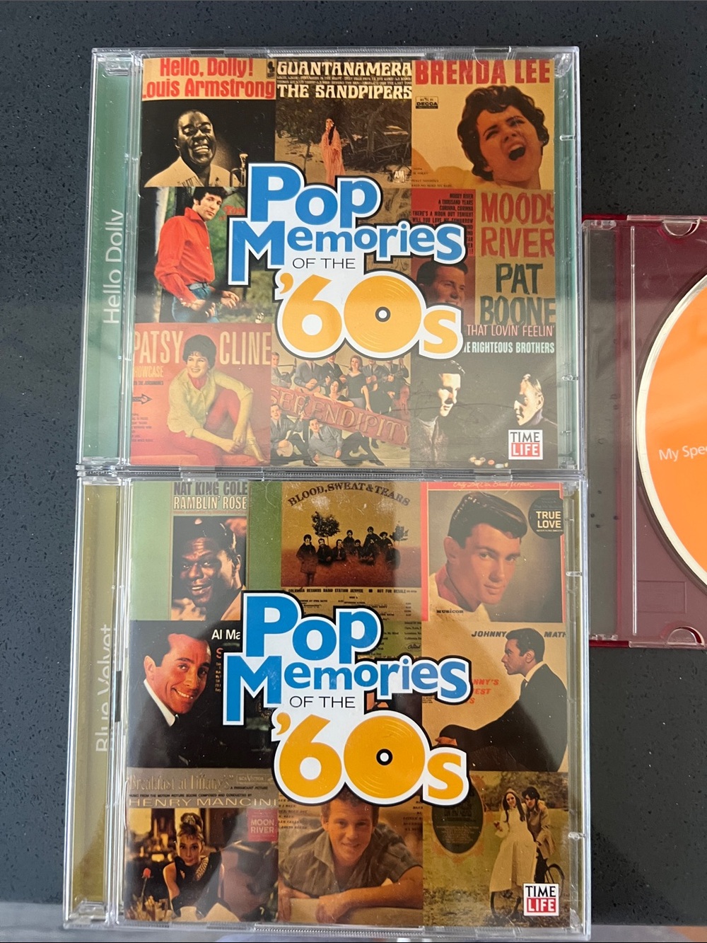 Time Life Pop Memories of the '60s CD - Yellow/Blue Cover (Set of 2)